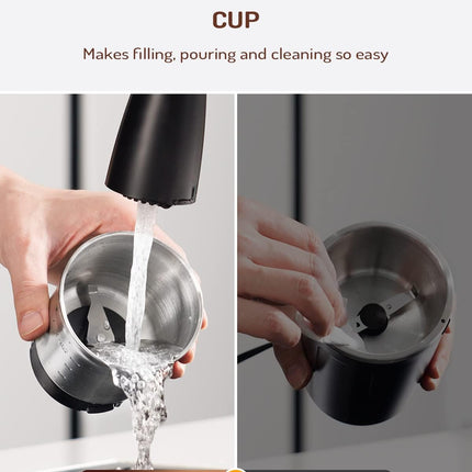 Coffee Grinder Electric 70g with 2 Stainless Steel Cups Spice Nuts SHARDOR