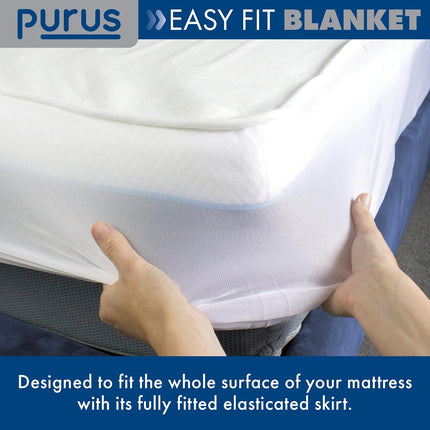Double Electric Blanket 193x137cm Soft Polyester with 3 Heat Settings Purus