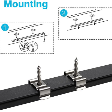 LED Aluminum Profile Channel U Shape 1m Black Diffuser 6 Pack LightingWill