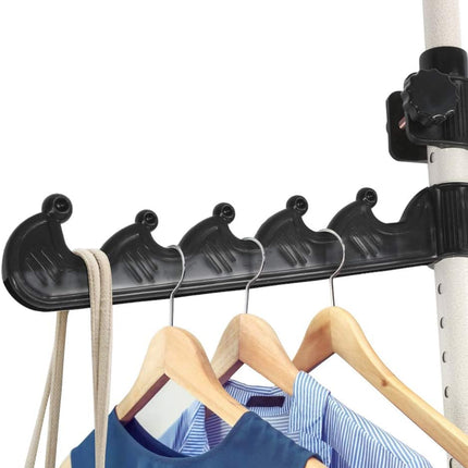 Telescopic Clothes Rail Adjustable Wardrobe Organiser 3 Poles 4 Bars Cocoarm