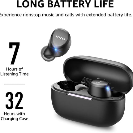Wireless Earbuds Bluetooth 5.3 HiFi Stereo 30H Playtime IPX5 TOZO A1