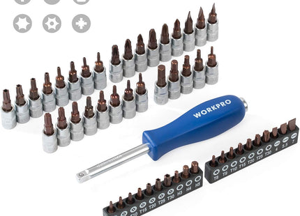 WORKPRO 172-Piece Cr-V Socket Set – 1/2", 3/8", 1/4" Drive, Ratchets & More