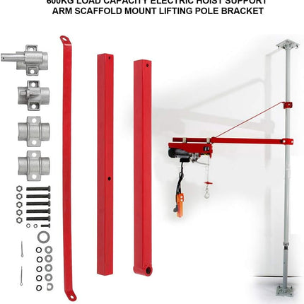 Swivel Wall Mount Lifting Arm – 600kg Max Load for Workshop or Garage Use