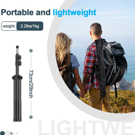 EMART 7ft Light Stands 2-Pack – Aluminum Tripods with Case for Studio Gear