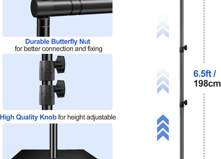 Backdrop Stand Heavy Duty 2x3m Adjustable Background Frame Steel Base EMART