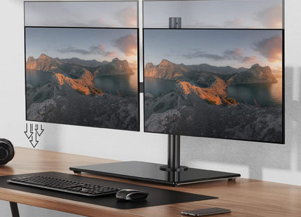 Dual Monitor Stand 13 to 32 Inch Freestanding Dual Arm Adjustable ErGear