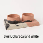 Blush, Charcoal and White