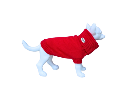 Cherry Red British Wool Jumper