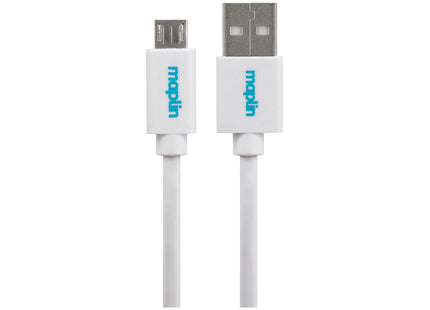 Maplin USB-A to Micro USB-B Cable - White
