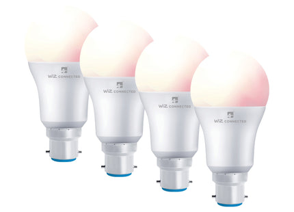 4lite WiZ Connected A60 Dimmable Multicolour WiFi LED Smart Bulb - B22 Bayonet