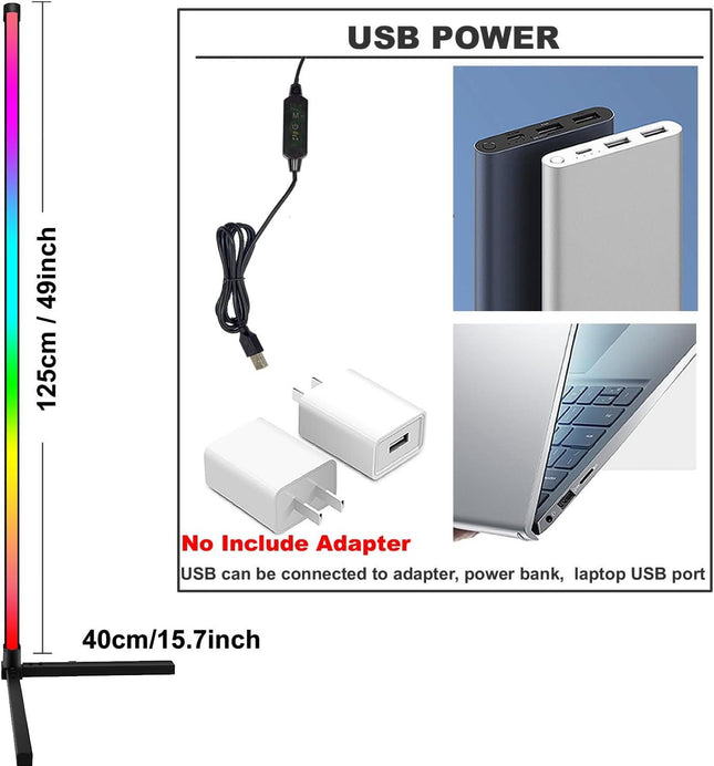 LED Floor Lamp Corner Mood Light RGB Color Changing Dimmable 125cm YOSION