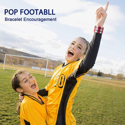 Football Slap Bracelet Set 50pcs Kids Party Bag Fillers Adjustable Bands