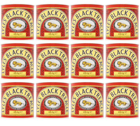12 x Lyles Black Treacle 454Gm