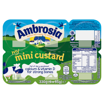 5 x Ambrosia My Mini Custard 6x55G
