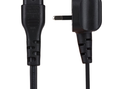 Maplin Power Lead IEC C7 Fig 8 2 Pin Plug to UK 3 Pin Mains Plug - 1m, 3 Amp Fuse