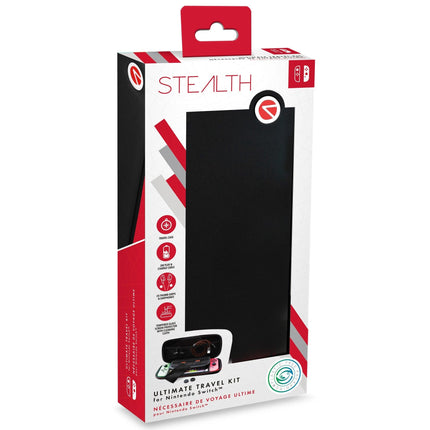 Stealth Ultimate Travel Kit for Nintendo Switch with Case & Charge Cable - Black