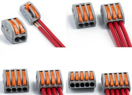 Electrical Connectors Wire Block Clamp Terminal Cable 12V 240V Reusable 265 pcs