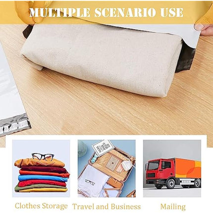10pcs 60x70cm Yellow Vintage Postage Bags - Self Seal Mailing Bags for Clothes & Parcels