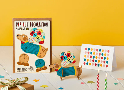 Pop Out Happy Birthday Sausage Dog Card