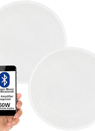Active Bluetooth Ceiling Speaker Kit 50W Wireless HiFi Audio Streaming System