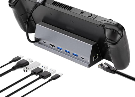 USB-C Docking Station 7-in-1 for Steam Deck with HDMI 4K@60Hz 2 USB-A 3.0 Port