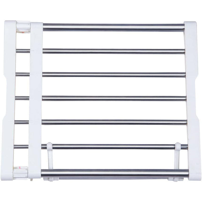 BAOYOUNI Extendable Closet Shelf Rod Organizer, Heavy-Duty Metal Divider 40-60cm