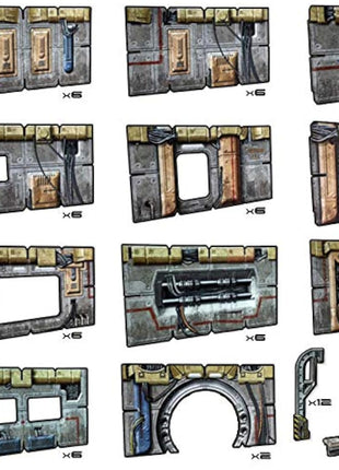 Battle Systems Sci-Fi Terrain - 28mm Modular 3D Space Terrain - Perfect for Wargaming and Roleplaying Tabletop Games - Full Colour Printed 3D 40K Multi Level Building Models (Frontier Core Set)