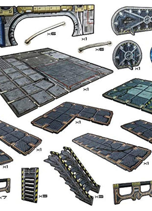 Battle Systems Sci-Fi Terrain - 28mm Modular 3D Space Terrain - Perfect for Wargaming and Roleplaying Tabletop Games - Full Colour Printed 3D 40K Multi Level Building Models (Frontier Core Set)