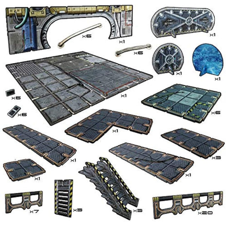Battle Systems Sci-Fi Terrain - 28mm Modular 3D Space Terrain - Perfect for Wargaming and Roleplaying Tabletop Games - Full Colour Printed 3D 40K Multi Level Building Models (Frontier Core Set)