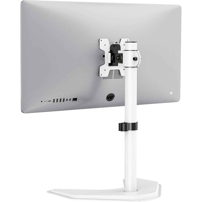 Single Monitor Stand 32 Inch Free Standing Adjustable VESA White WALI