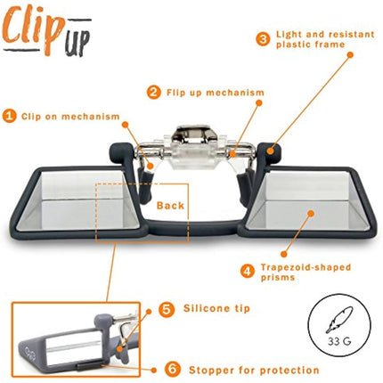 YandY ClipUp Belay Glasses Clip-On for use with Traditional Glasses or Sunglasses