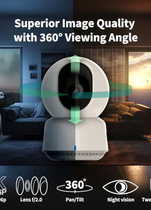 Aqara 2K Indoor Security Camera E1, Pan & Tilt, HomeKit Secure Video Indoor Camera, Two-Way Audio, Night Vision, Person Tracking, Wi-Fi 6, Plug-in Cam Supports HomeKit, Alexa, Google Home and IFTTT