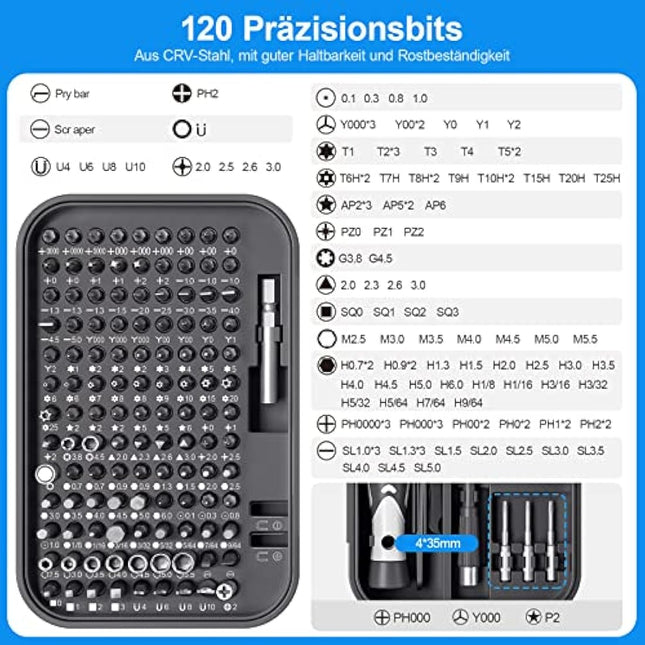 130 in 1 Precision Mechanic Screwdriver Set DIY Repair Tool Set Precision Screwdriver Set Electrician for iPhone Laptop Toy Watches Camera Glasses