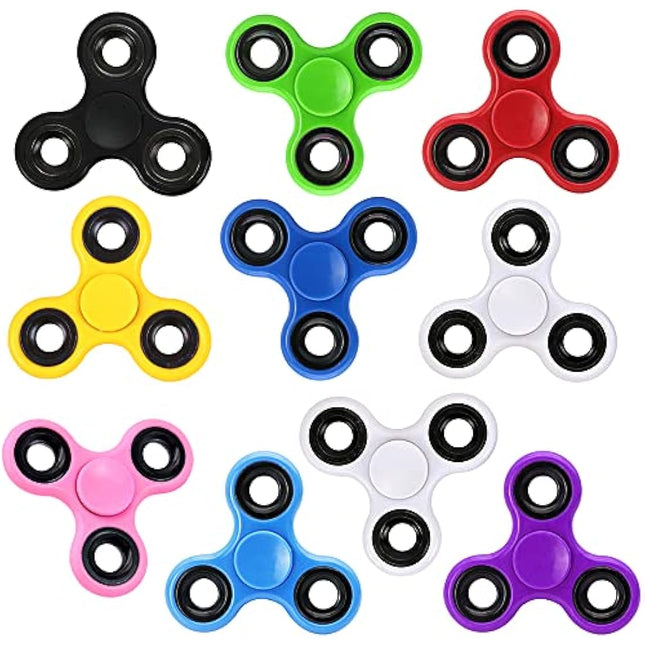 10 Pack Cool Fidget Spinner Bulk, Hand Fidget Spinner Toys for Kids Adults, Sensory Stress Relief Desk Toys Set for Boy Girl, Gifts for Easter Basket Party Favors Stocking Stuffer