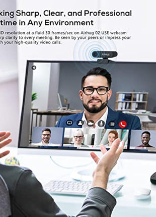 2K Webcam No Mic with Privacy Cover, USB Web Cam for Computer and Laptop Plug & Play, Web Camera Without Audio, 78° Wide-Angle,for Streaming and Conferencing,Compatible Skype Zoom YouTube