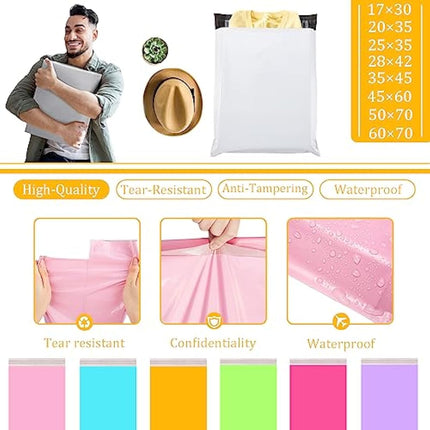 10pcs 50x70cm Yellow Vinted Postage Bags Mailing Bags for Clothes,Mailing Poly Postal Self Seal Bags,Large Parcel Shipping Bags Strong Packaging Bag Delivery Bags Plastic Envelopes for Posting Clothes