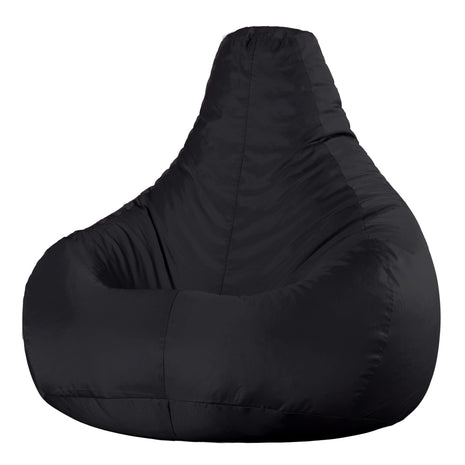 Bean Bag Bazaar Recliner Gaming Bean Bag Chair, Black, Indoor Outdoor Water Resistant Fabric, Large Beanbag with Filling Included, Gaming Chair,