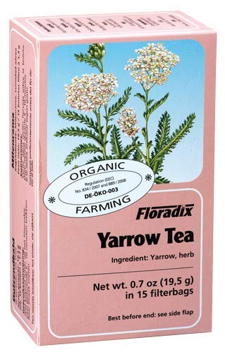(6 Pack) - Floradix - Yarrow Herbal Tea | 15 Bag | 6 Pack Bundle