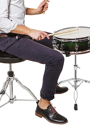aleawol 10-15 Inch Snare Drum Stand, Double Braced Tripod Snare Stand Adjustable Height 16-22 Inch, Foldable Drum Pad Stand for Practice and Stage Performance