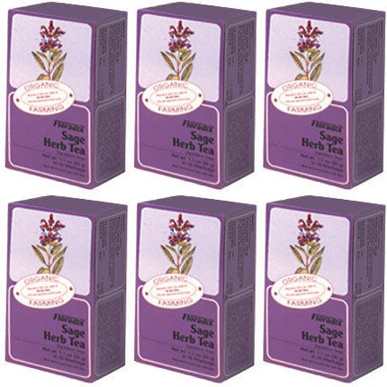 (6 PACK) - Floradix - Sage Organic Herbal Tea | 15 Bag | 6 PACK BUNDLE