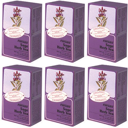 (6 PACK) - Floradix - Sage Organic Herbal Tea | 15 Bag | 6 PACK BUNDLE