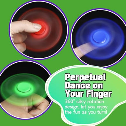 10 Pack Cool Fidget Spinner Bulk, Hand Fidget Spinner Toys for Kids Adults, Sensory Stress Relief Desk Toys Set for Boy Girl, Gifts for Easter Basket Party Favors Stocking Stuffer