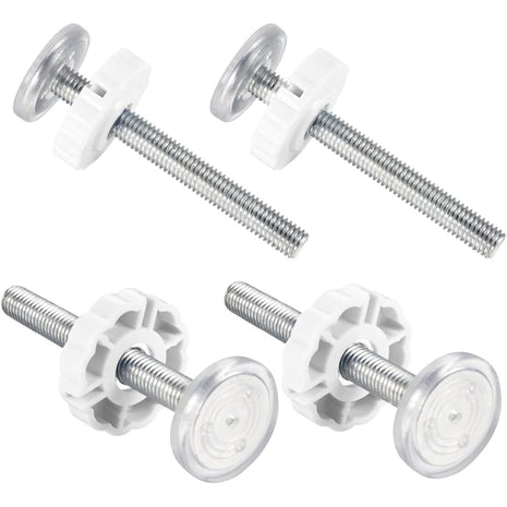 4 Pack Pressure Mounted BoltsKit for Baby Gate Pet Dog Wall Protector Threaded Spindle Rods Long Screws M10(90mm) Stair Walk Thru Gates Spares Lindam Safety First Parts Extension Cuggle（White ）