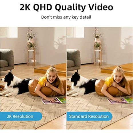 AOSU 2.5K Indoor Cameras 2 Pack – 5Ghz WiFi Plug-In Nanny Cam for Baby & Pets, Motion, Night Vision, Two-Way Audio