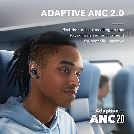 soundcore by Anker Liberty 4 NC Wireless Noise Cancelling Earbuds, 98.5% Noise Reduction, Adaptive Noise Cancelling to Ears and Environment, Hi-Res Sound, 50H Battery, Wireless Charging (black)