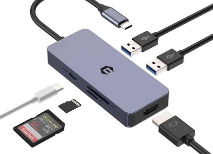 USB C Docking Station 6 in 1 for Mac Pro/Air Dell Surface HP Surface Book Ootday