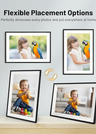 32 GB Digital Photo Frame WiFi,10.1 Inch Digital Picture Frame,1280x800 IPS HD Touch Screen Electronic Digital Frame,Auto-Rotate,Easy to Share Photos or Videos Anywhere