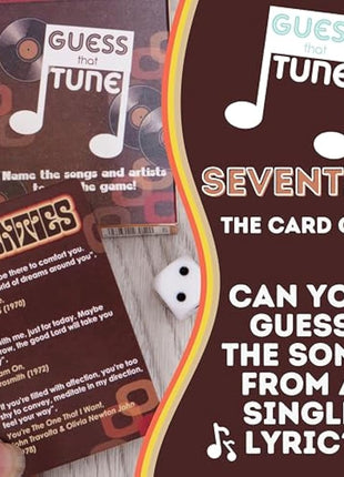 Boxer Gifts Seventies Guess That Tune Music Quiz Game - Party Games For Adults & Family - 1970s Songs Trivia - 70s Gifts For Men & Women, Brown