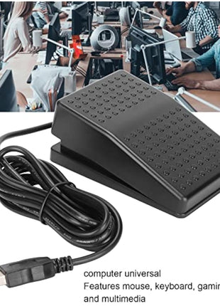 Annadue USB Foot Pedal, Single Pedal Photoelectric Switch Foot Control, One Key Customized Computer Keyboard Action Pedal Programmable Single Foot Switch Pedal for Keyboard Mouse PC Laptop