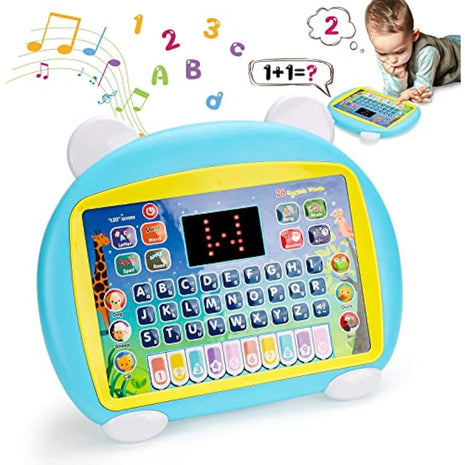 1-2-3 Year Old Girl Boy Gifts-Toddlers Learning Toys for 2-5 Year Old Girls Boys Birthday Presents Gift for Kids Boy Age 1-2-3-4 Year Old Toddler Tablet Interactive Educational Toy Laptop for Kid Game